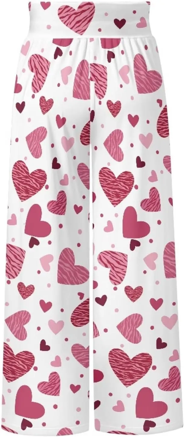 Wide Leg Trouser Pants for Women Plus Size Yoga Pants High Waist Casual Lounge Pant