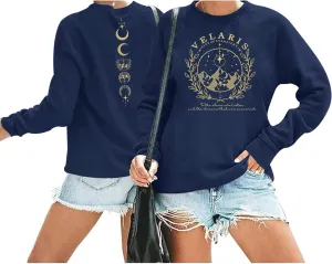 Womens City Of Starlight Night Court Sweatshirt Thorns and Roses Book Lover Gift Shirt Vintage Graphic Pullover Tops