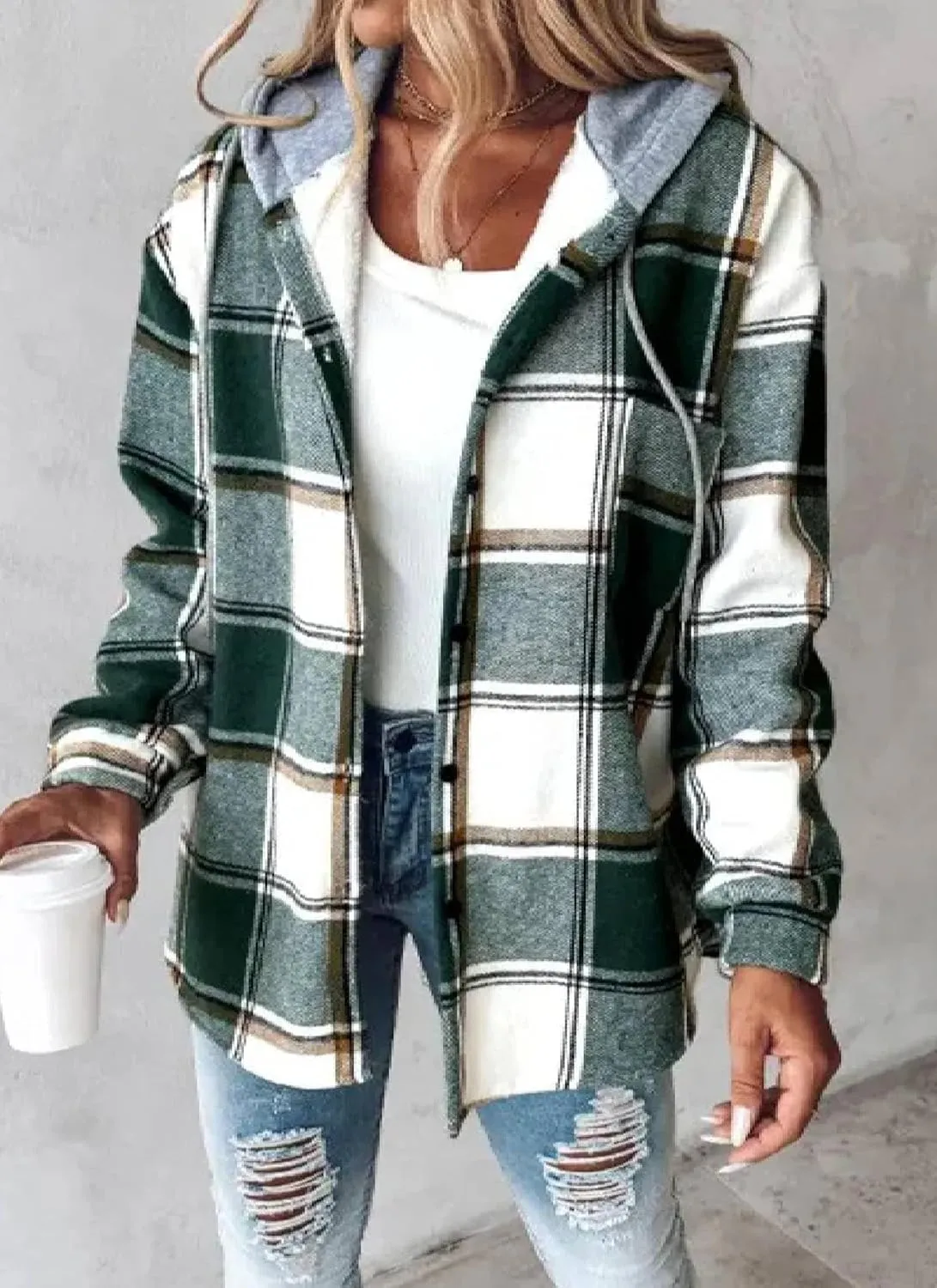 Women's Fall Fashion 2024 Oversized Sweatshirt Casual Long Sleeve Multicolor Print Button Down Hoodies