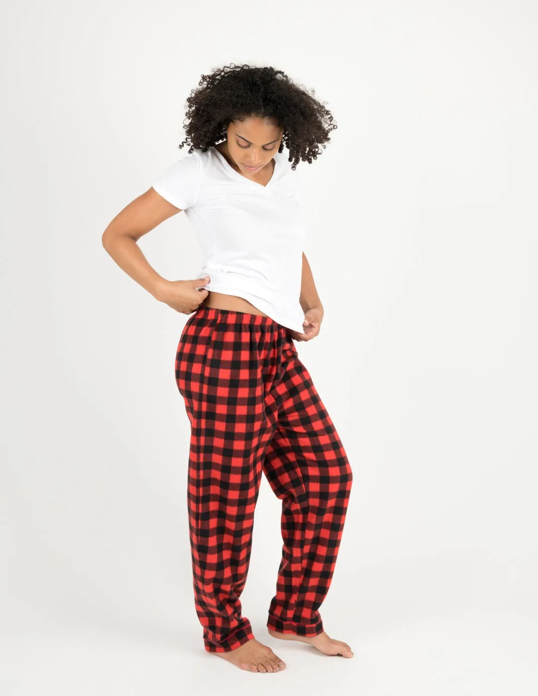 Women's Plaid Fleece Pants