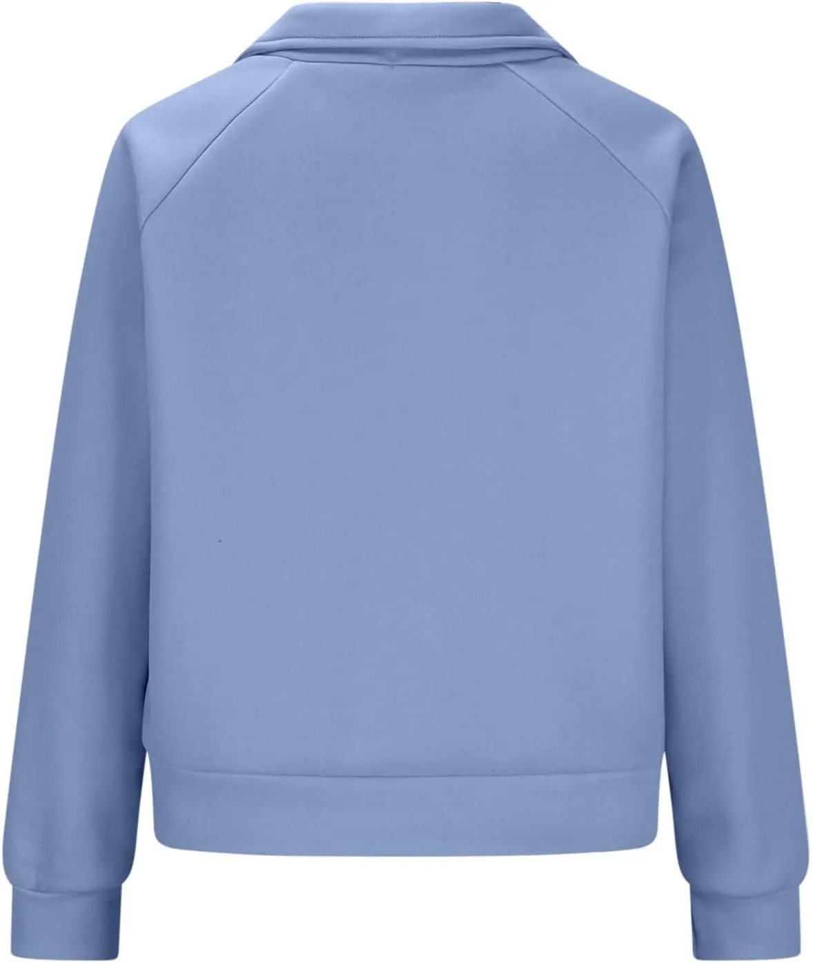 Womens Tops Half Zip Pullover Fleece Stand Collar Sweatshirt Fall Trendy Crop Loose Hoodies with Pockets Thumb Hole