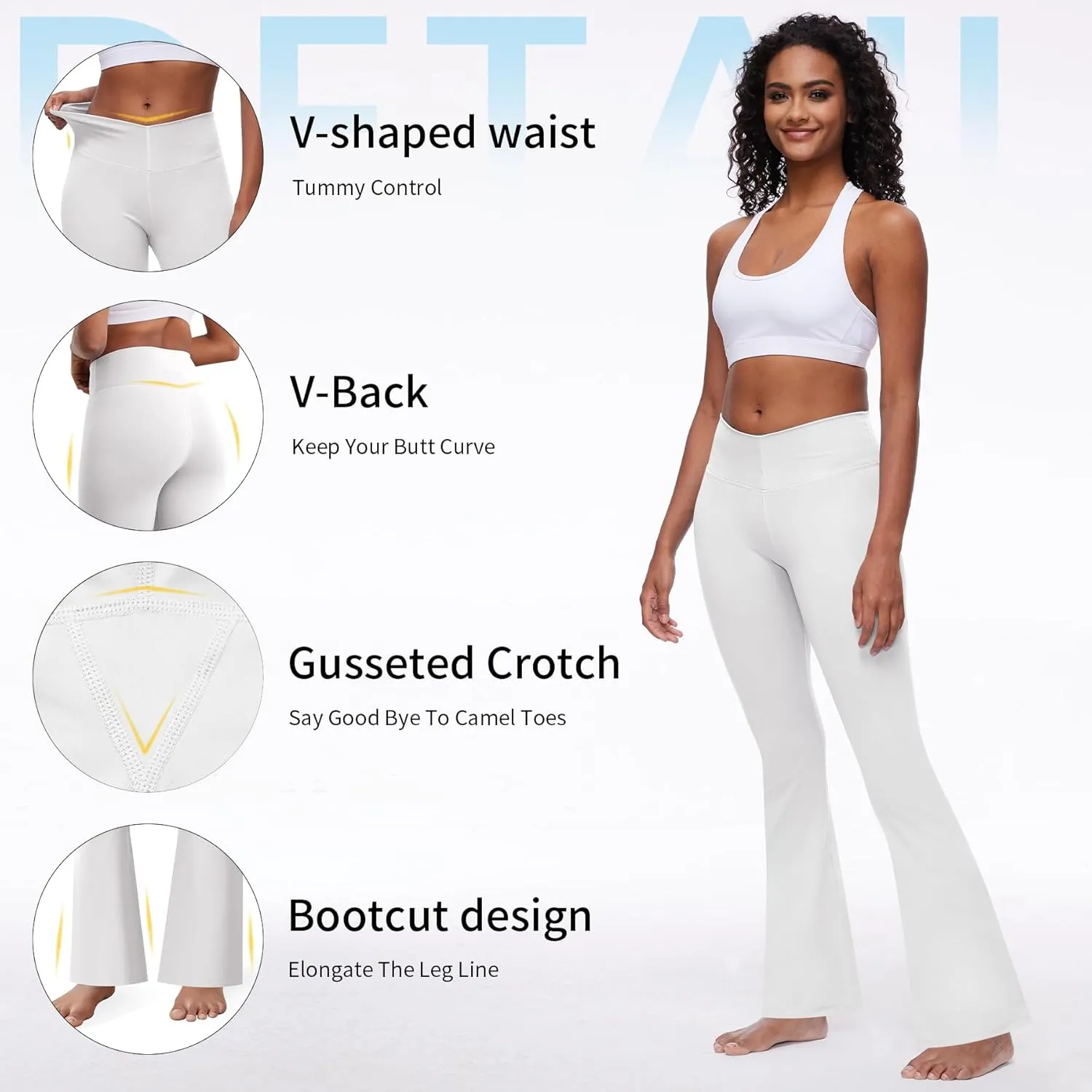 Yoga Pants with Pockets for Women Crossover Flare Leggings Wide Leg Pants for Women Tummy Control