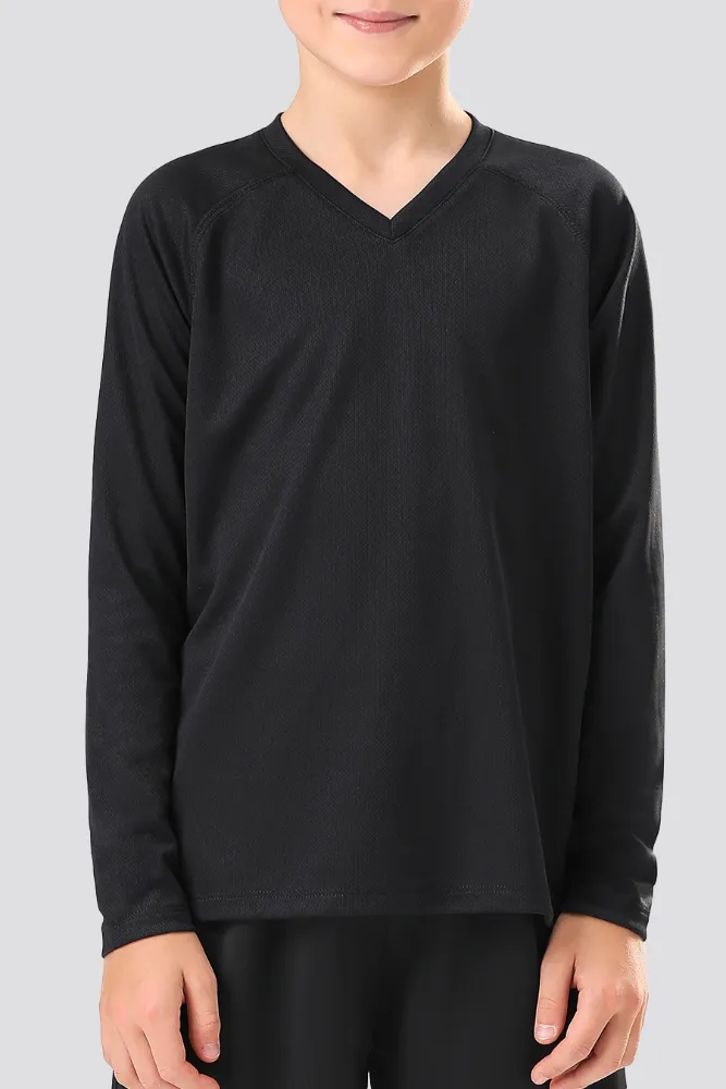 Youth Girls Boys Athletic Performance Long Sleeve Shirts
