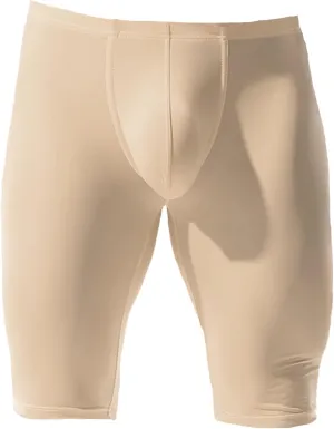 YUFEIDA Men's Compression Half Tights Leggings Sheer Swimwear Shorts Trunks Pant